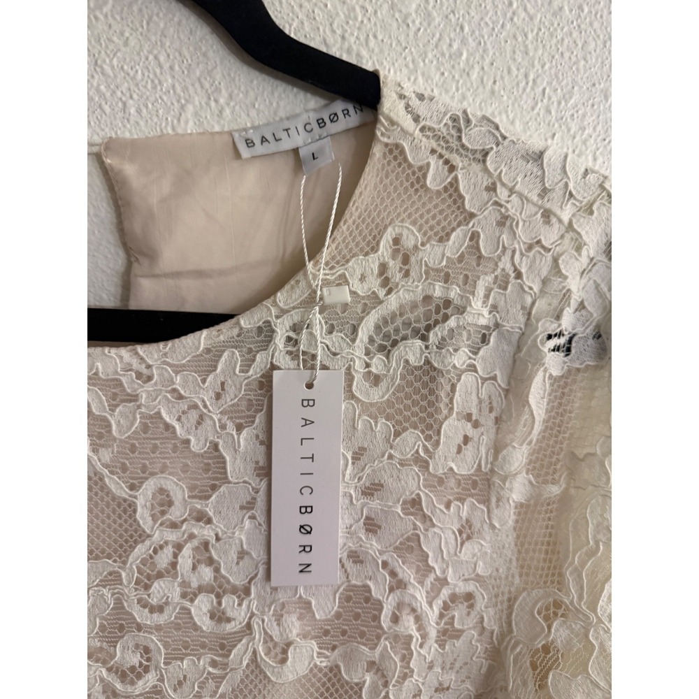 Baltic‎ Born Aasha Lace Midi Dress Size Large Boho Lace off white - Picture 10 of 11
